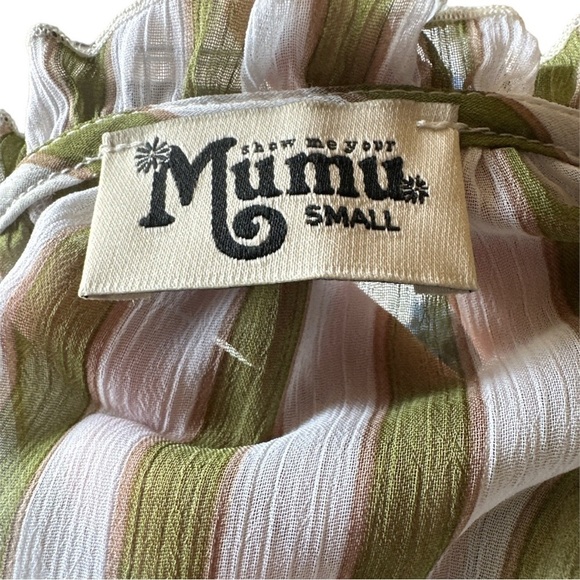 NWOT - Show Me Your Mumu - Charlene Green and White Striped Top - size Small - Picture 4 of 4